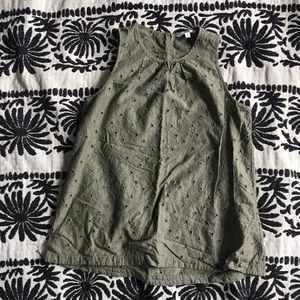 Uniqlo sleeveless eyelet top